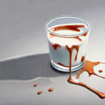 A glass of bloody milk