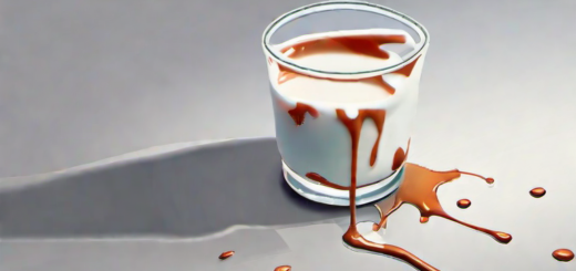 A glass of bloody milk