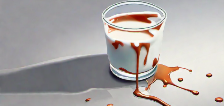 A glass of bloody milk