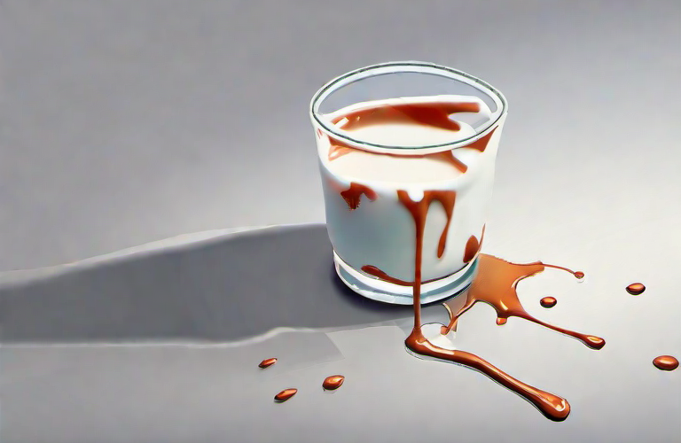 A glass of bloody milk