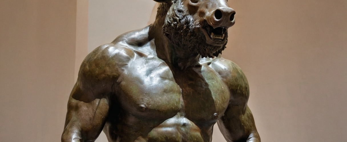 A bronze statue of Maz, the God of Manure.