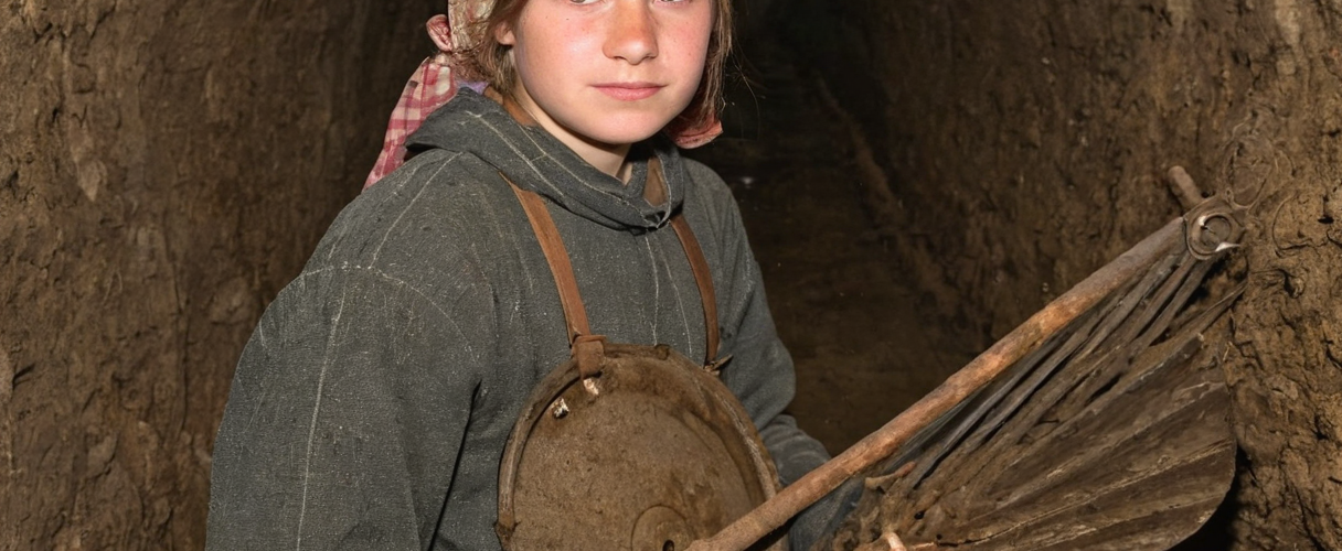 Noemi, a gong farmer, as featured in the Glyphs.