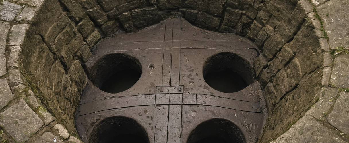 The entrance of the sewers