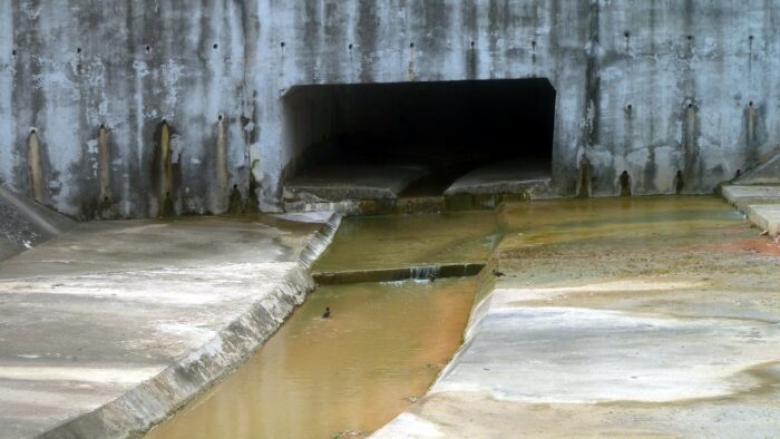 A drain. Where does it lead? Is it the secret entrance to Singapore's Kaiju Farm?