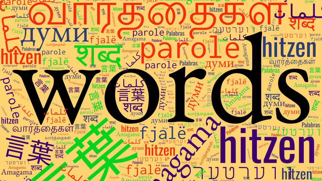Words meaning 'words'