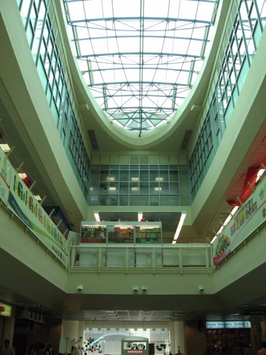 The airy space of the Punggol Plaza Foyer