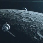 NASA Orion Spaceraft orbiting The Moon