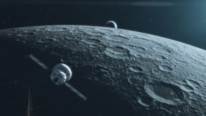 NASA Orion Spaceraft orbiting The Moon