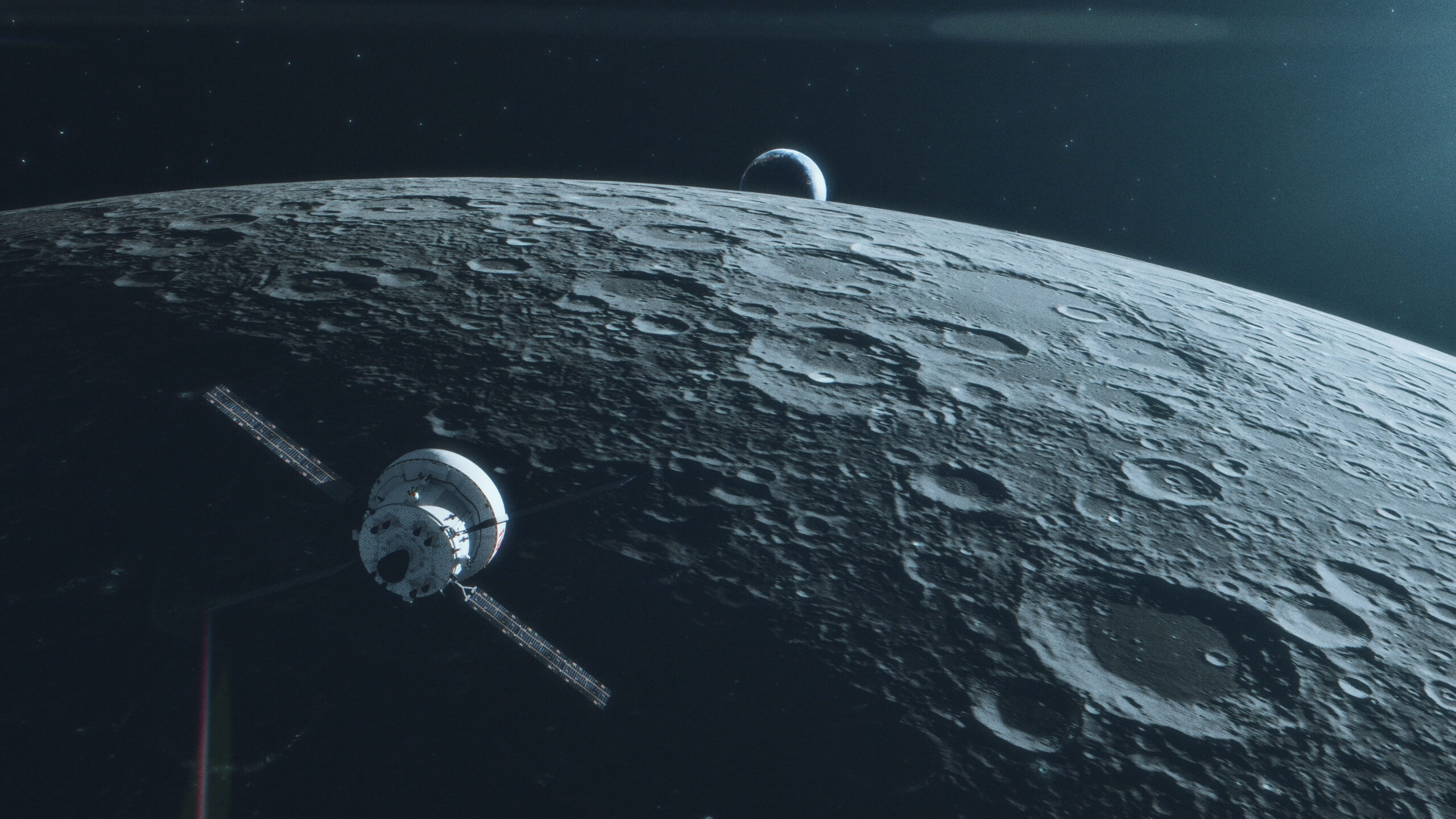 NASA Orion Spaceraft orbiting The Moon